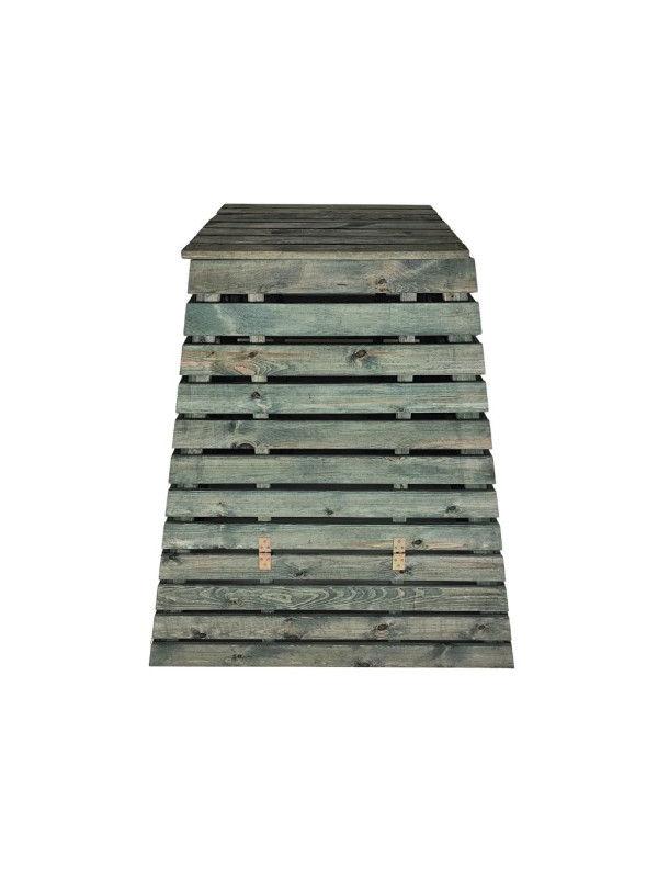 Drevený kompostér 1040 L pyramída, zelený