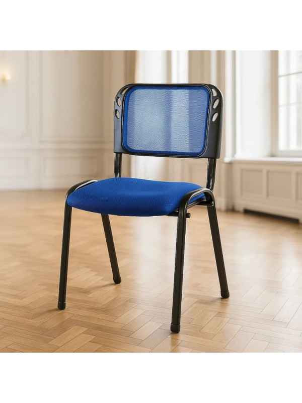 Stohovateľná kongresová stolička - modrá