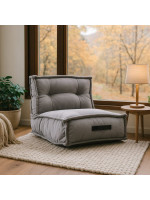 Sedací vankúš, 60 x 62 x 60 cm, sivý