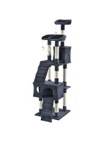 Mačacie škrabadlo 170 cm s pelieškami, domčekmi a stĺpikmi