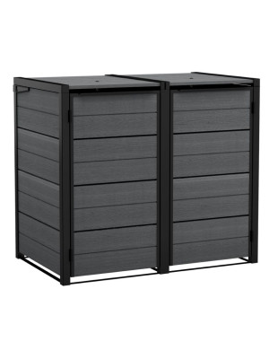 KETER HIDE AWAY skriňa na 2 popelnice 120L tmavošedá/antrac.