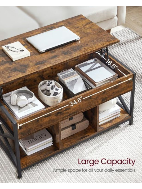 Multifunkčný konferenčný stolík, sklopný, 100×50×62 cm