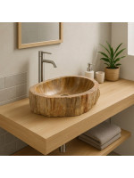 DIVERO umývadlo z prírodného kameňa FOSSIL- malé