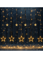 VOLTRONIC Vianočný záves hviezdy 150 LED, teplá biela