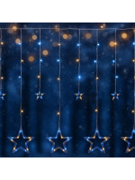 VOLTRONIC záves 12 hviezdičiek 150 LED, teplá/studená biela