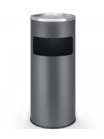 Popolník s odpadkovým košom, nerez, 17 l, antracitový