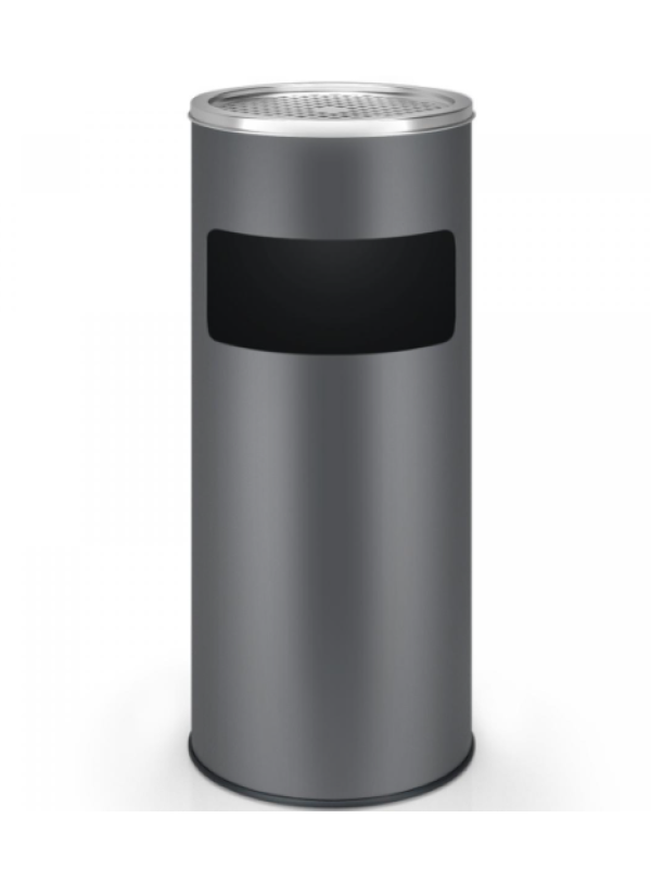 Popolník s odpadkovým košom, nerez, 17 l, antracitový