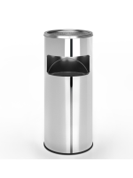 JAGO Odpadkový kôš s popolníkom, 17 l, strieborný