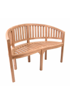 Záhradná lavica z teakového dreva, 2-miestna, 120 cm