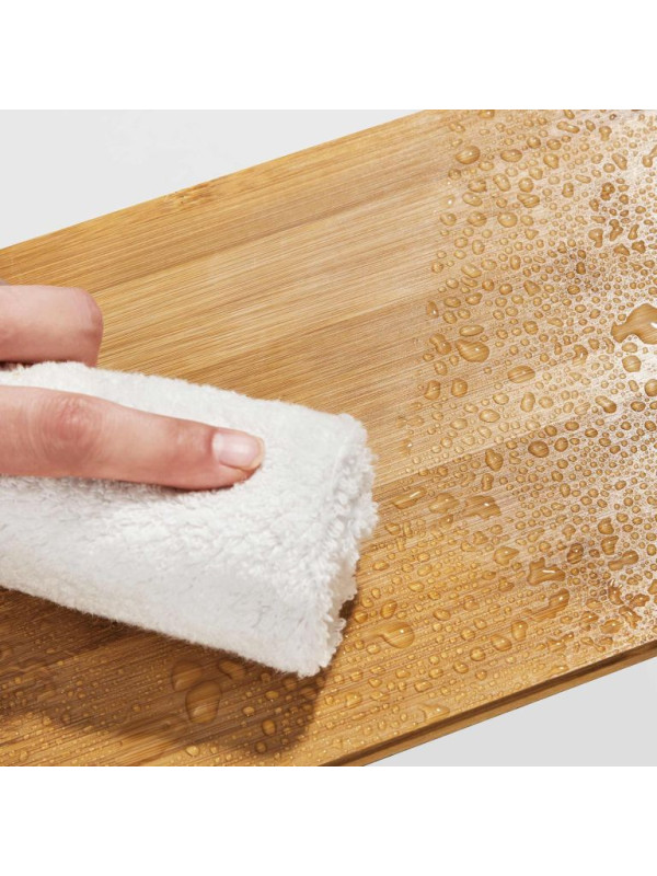 Stohovateľné bambusové police na kuchynskú linku, súprava 2