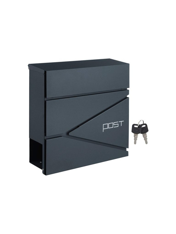 Antracitová poštová schránka s mechanizmom pomalého zatváran