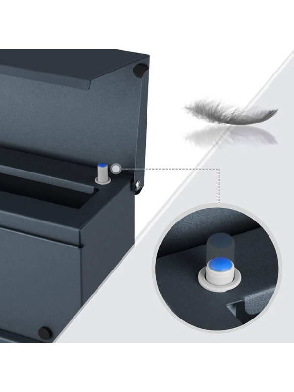 Antracitová poštová schránka s mechanizmom pomalého zatváran