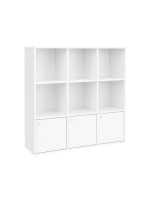 Police na knihy a hračky, biele 97,5 x 97,5 x 29 cm