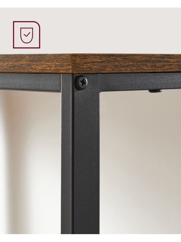 Pracovný stôl s policami, 100x50x75 cm, rustikálna hnedá