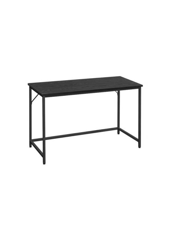 Moderný čierny herný stôl s oceľovou konštrukciou, 120 x 60