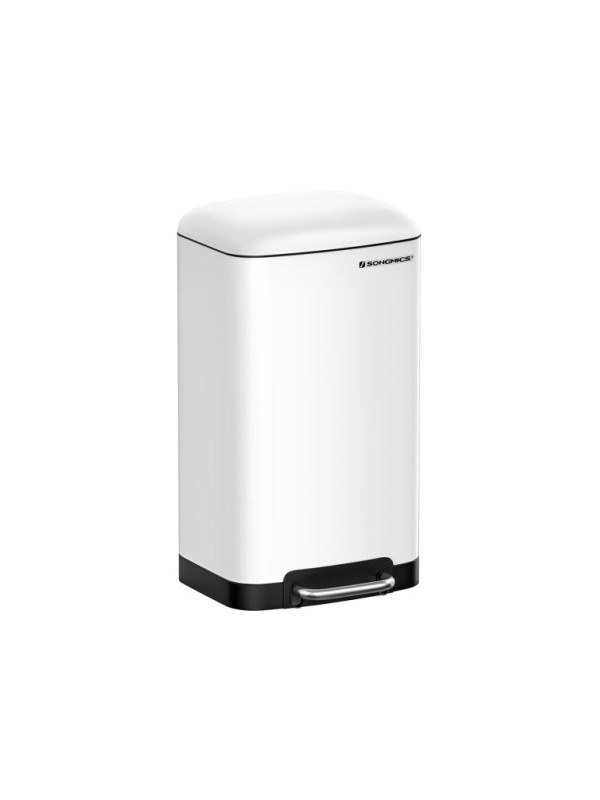 Kuchynský odpadkový kôš 30 l biely, pedál, tiché zatváranie