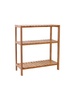 Bambusová policová jednotka, 3 police, prírodná, 60x26x66 cm