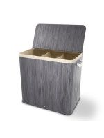 Bambusový košík na bielizeň 150 l s vekom a vreckom