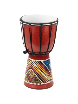 Detský bubon djembe 30 cm, mahagón, ručne maľovaný