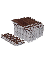 Gorilla Sports Sada ochranných podložiek, tmavé drevo, 18 ks