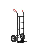Skladací ručný vozík, 100 kg s nafukovacími kolesami a oceľ