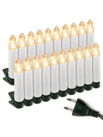 NEXOS Klasické sviečky na vianočný stromček, teplá biela