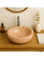 Umývadlo z prírodného kameňa Gemma 501 leštený mramor Ø 45 cm Yellow