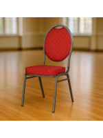 Kvalitná stolička kovová Monza - červená