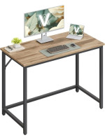 Pracovný stôl s kovovým rámom 100×50 cm, hnedý/čierny