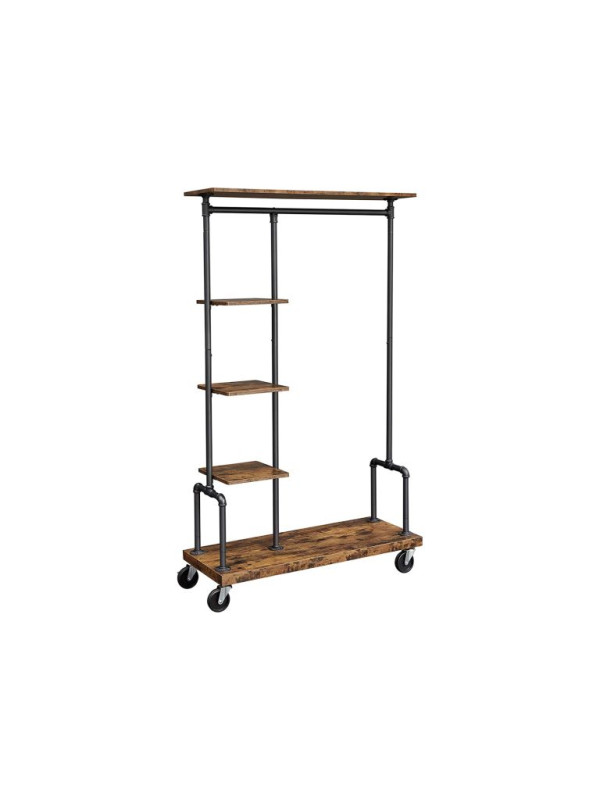 Vešiak na oblečenie s policami, 103,5 x 40 x 174 cm, rustik