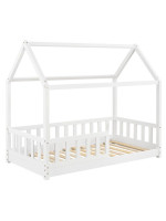 Detská posteľ 80×160 cm s roštom a ochrannou zábranou