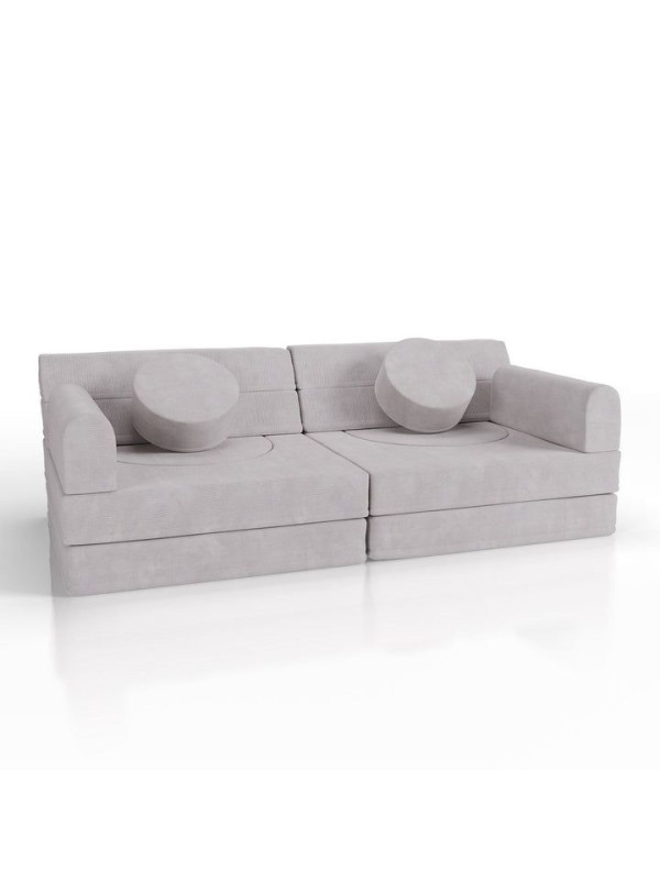 Dizajnová modulárna pohovka pre deti, 150 cm, slonovinová