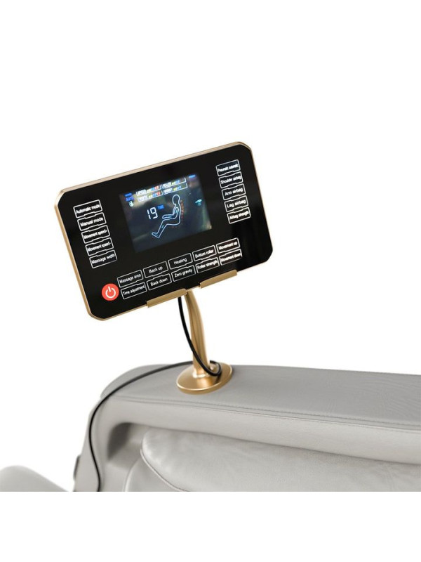 Relaxačné masážne kreslo s vyhrievaním a Bluetooth, béžové