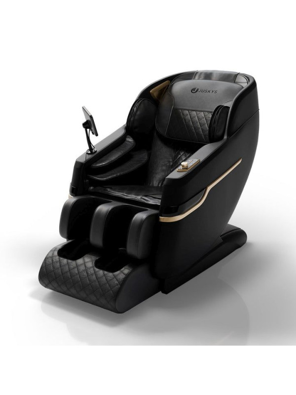 Relaxačné masážne kreslo s vyhrievaním a Bluetooth, čierne