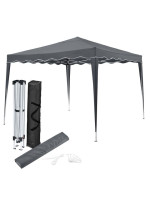 Záhradný nožnicový párty stan 3×3 m, s UV ochranou, sivý
