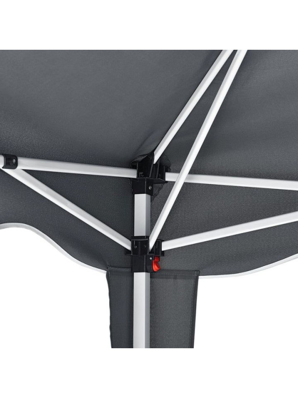 Záhradný nožnicový párty stan 3×3 m, s UV ochranou, sivý