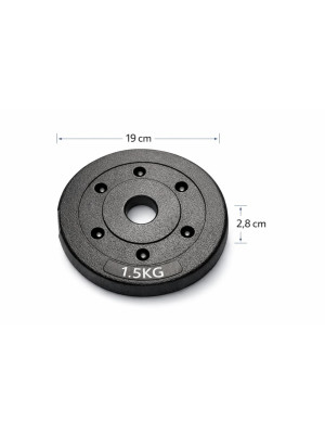 Nakladacie činky 2v1 – jednoručné aj obojručné, 20 kg
