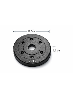 Nakladacie činky 2v1 – jednoručné aj obojručné, 20 kg