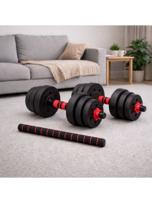 Nakladacie činky 2v1 – jednoručné aj obojručné, 20 kg