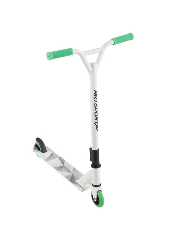 Detská freestyle kolobežka, zelená/biela