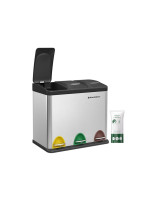 Odpadkový kôš na triedený odpad 24 l, nerez, 3 sekcie