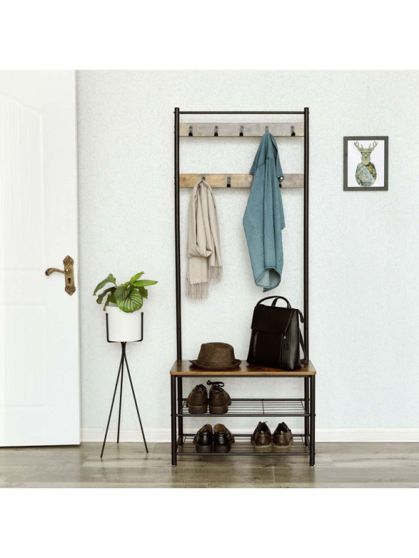 Nástenná skrinka do predsiene 3 v 1, 70 x 32,5 x 175 cm