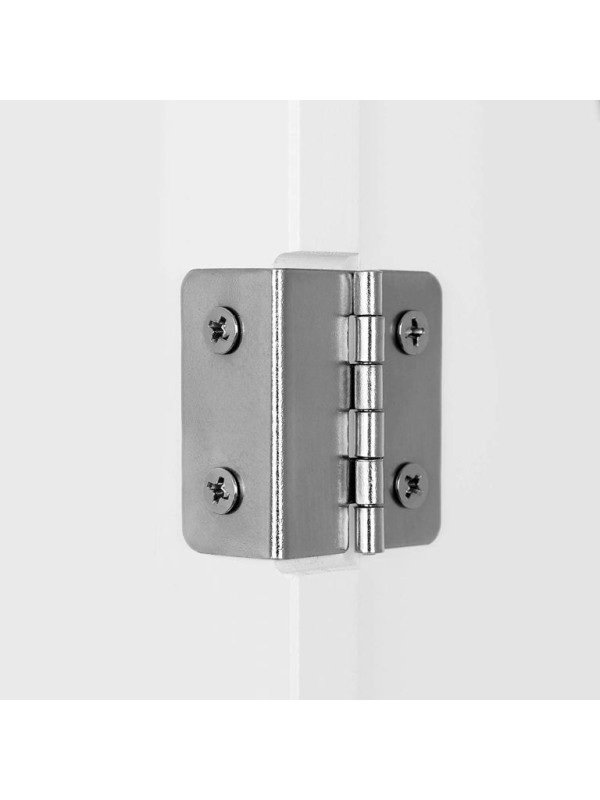 Biela kúpeľňová skrinka s lamelovými dvierkami 60x30x80 cm