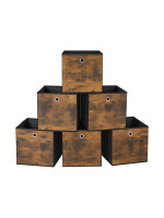 Sada 6 skladacích úložných boxov, 30 x 30 x 30 cm