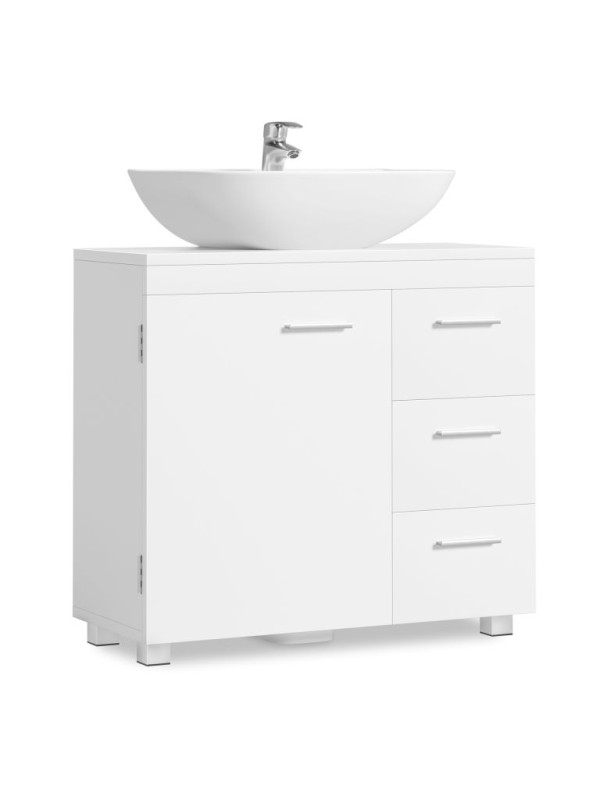 Kúpeľňová skrinka pod umývadlo, 30 x 70 x 64 cm, biela