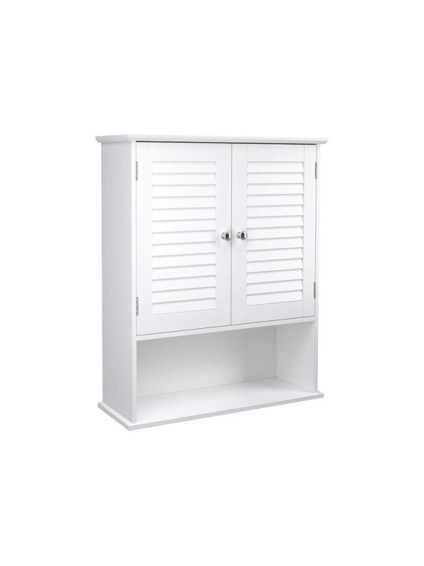 Závesná skrinka do kúpeľne biela, 60x20x70 cm