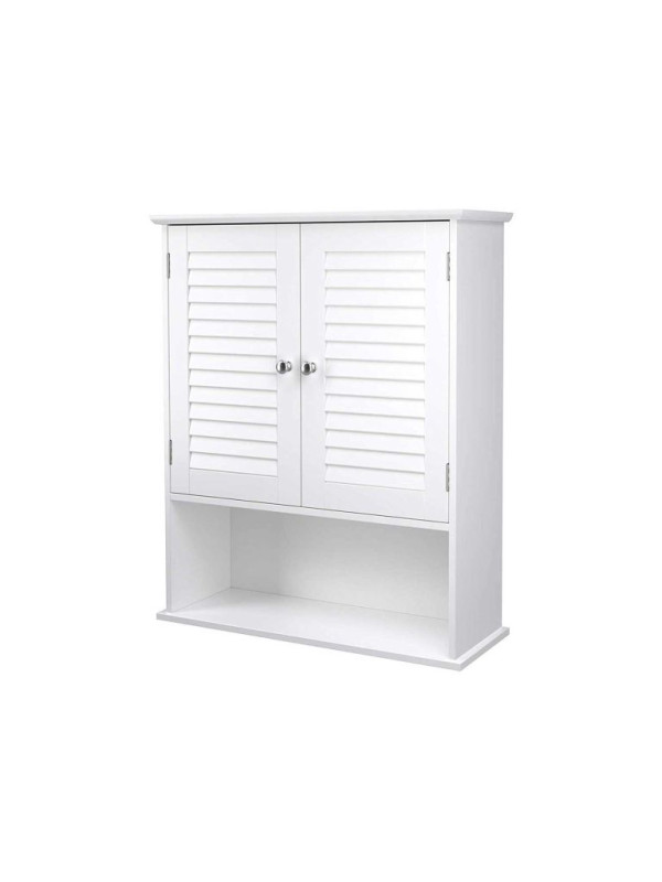 Závesná skrinka do kúpeľne biela, 60x20x70 cm