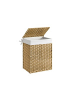 Pletený košík na bielizeň s vekom a vyberateľnou vložkou,90l