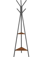 Stojan na kabáty s policami, 50 x 43,5 x 18 cm, rustikálny