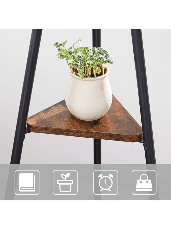 Stojan na kabáty s policami, 50 x 43,5 x 18 cm, rustikálny